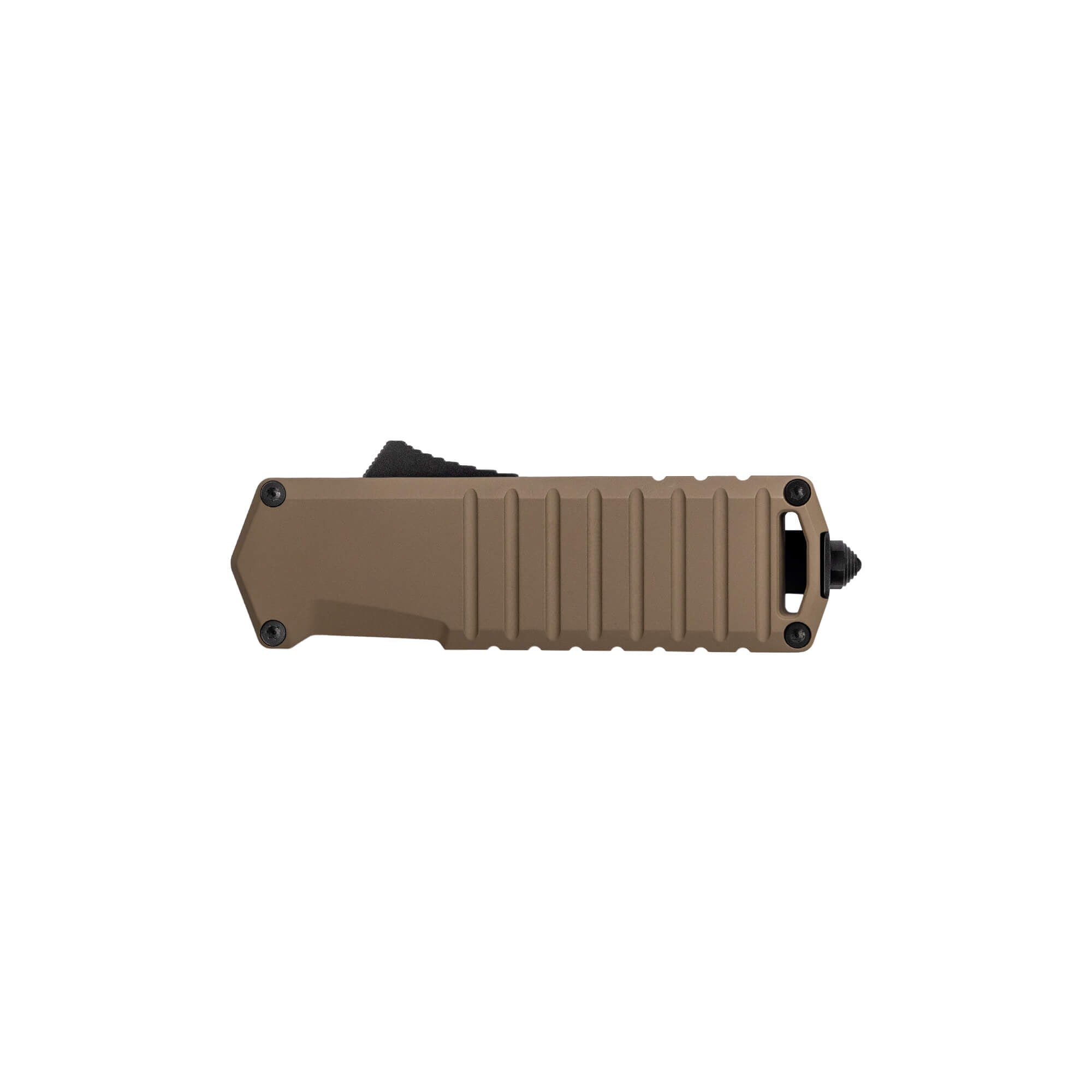 automatic-knife-a2-badger-desert-6061-t6-aluminum-black-accents-tekto-knives