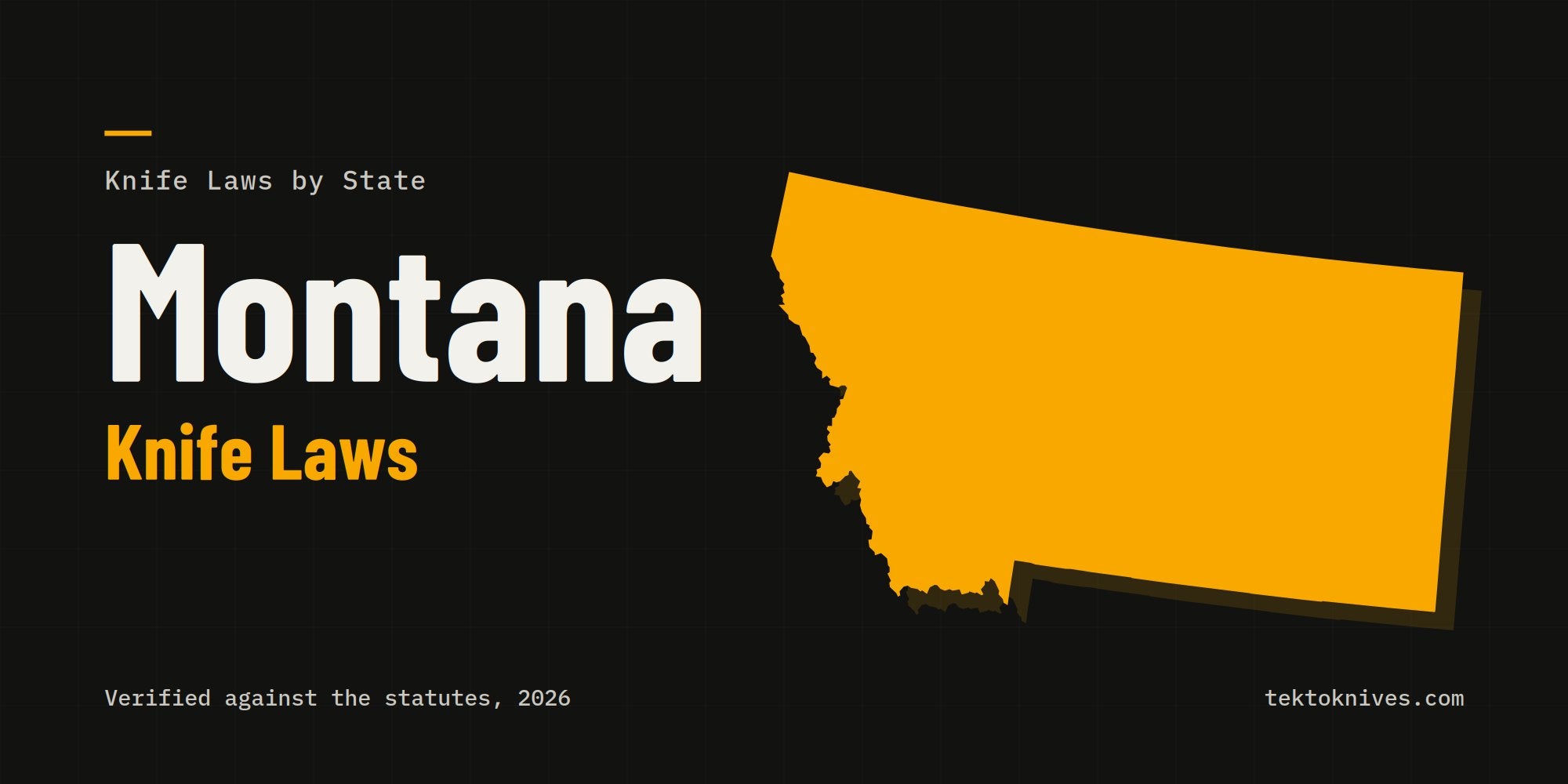 Montana knife laws: the state outline with the title Montana Knife Laws