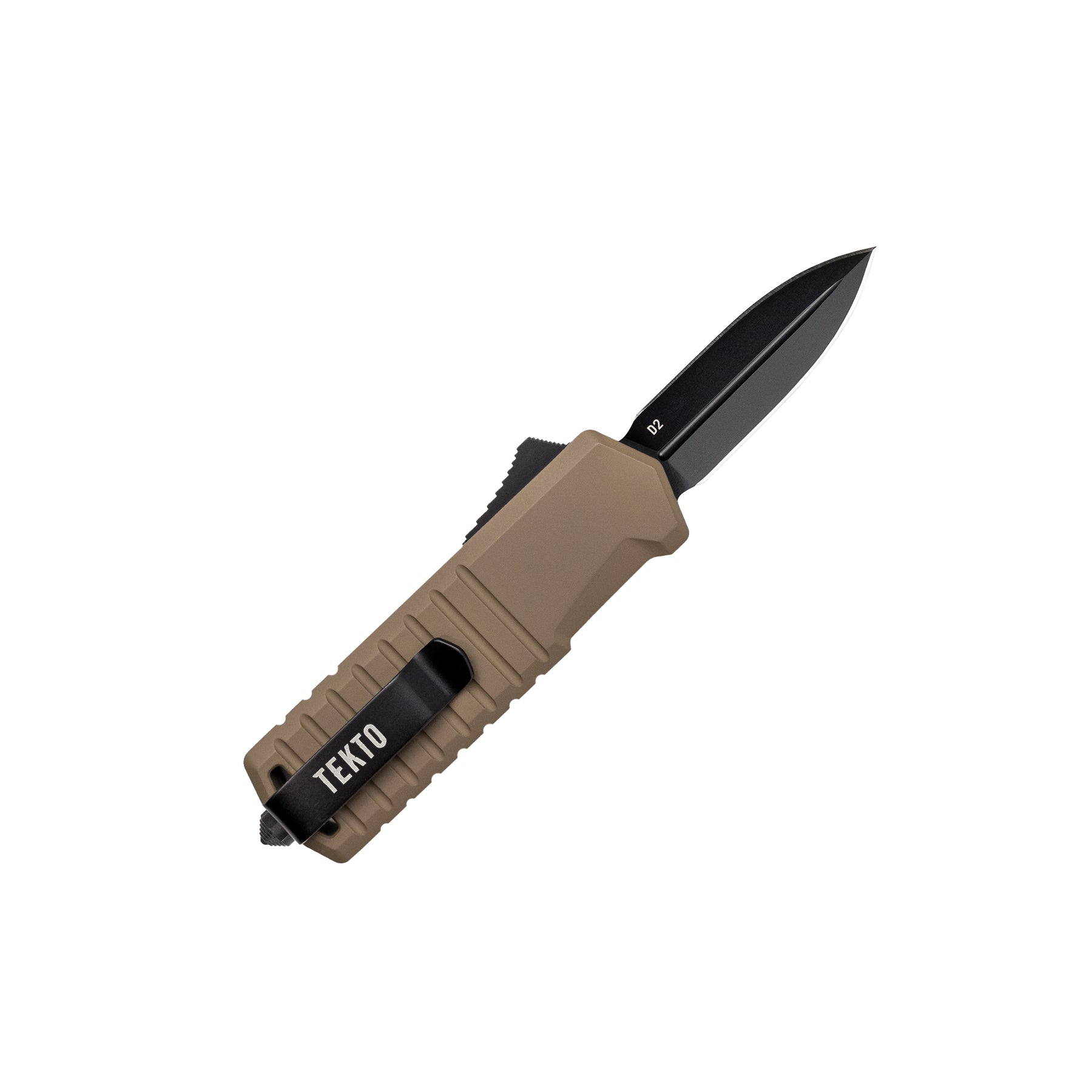 automatic-knife-a2-badger-desert-6061-t6-aluminum-black-accents-tekto-knives