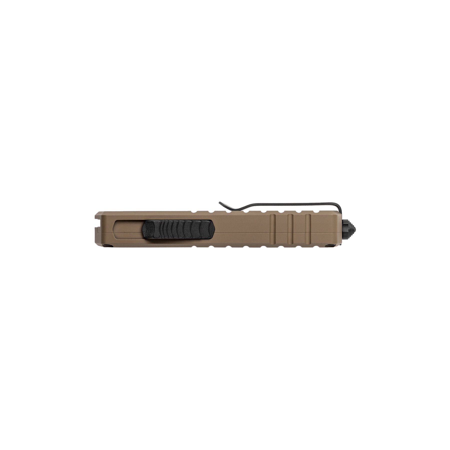 automatic-knife-a2-badger-desert-6061-t6-aluminum-black-accents-tekto-knives