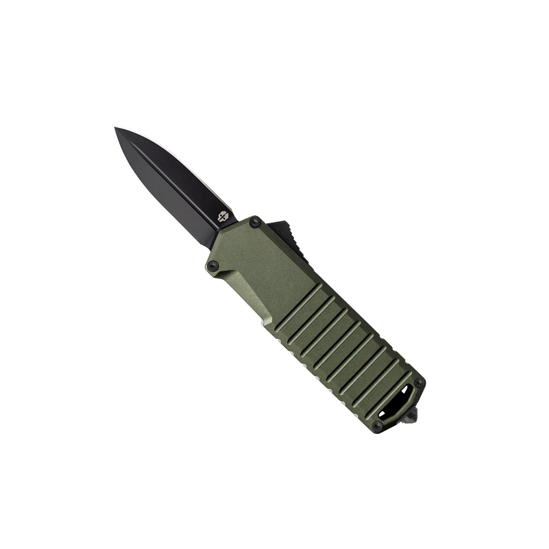 automatic-knife-a2-badger-od green-6061-t6-aluminum-black-accents-tekto-knives
