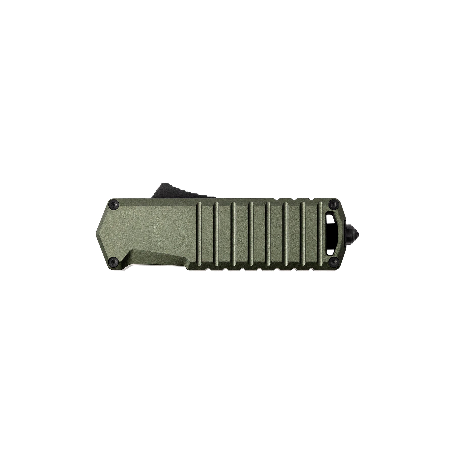 automatic-knife-a2-badger-od green-6061-t6-aluminum-black-accents-tekto-knives