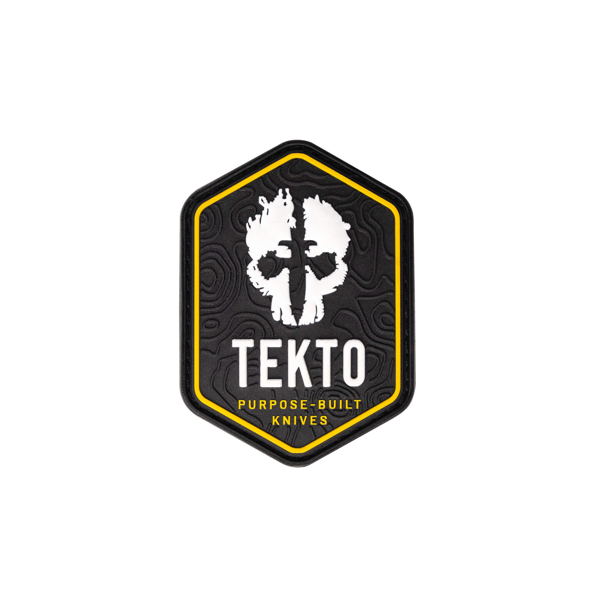 tekto-knives 3d pvc black patch front view