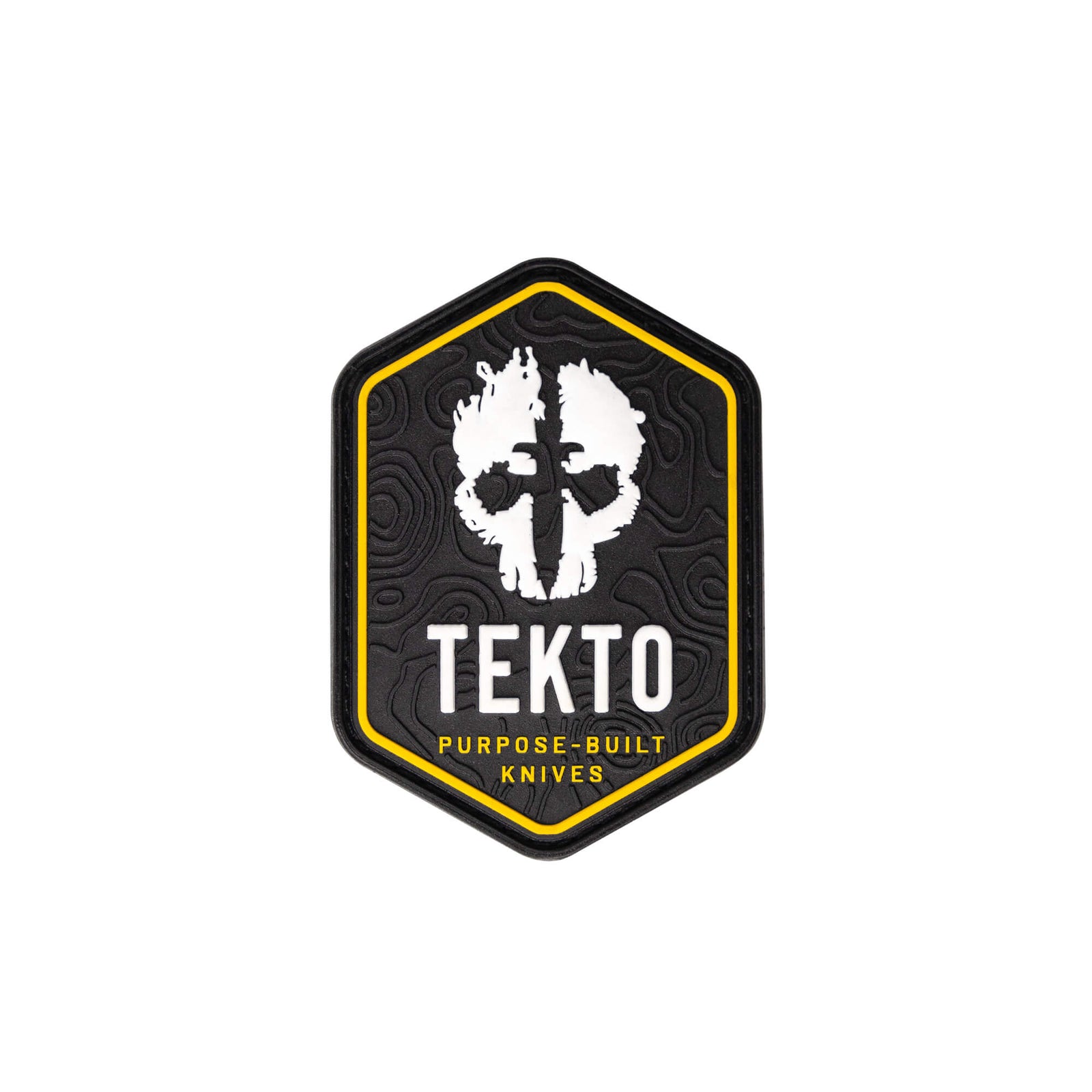 Single Patch,,TEKTO-Knives 3D PVC Black Patch Front View