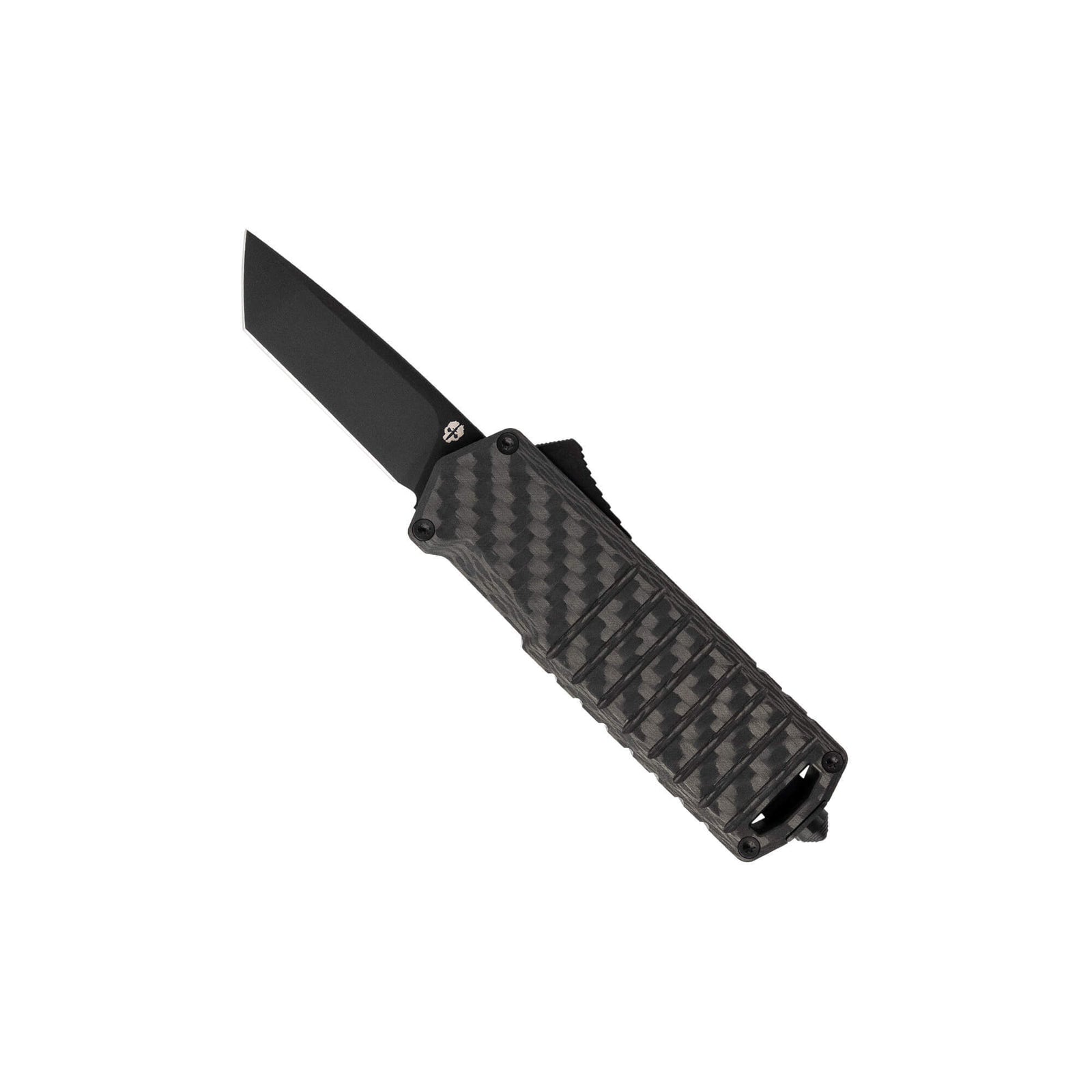 Carbon FIber--Tanto,,Automatic-Knife-A2-Badger-Carbon-6061-T6-Aluminum-Black-Accents-Tekto-Knives