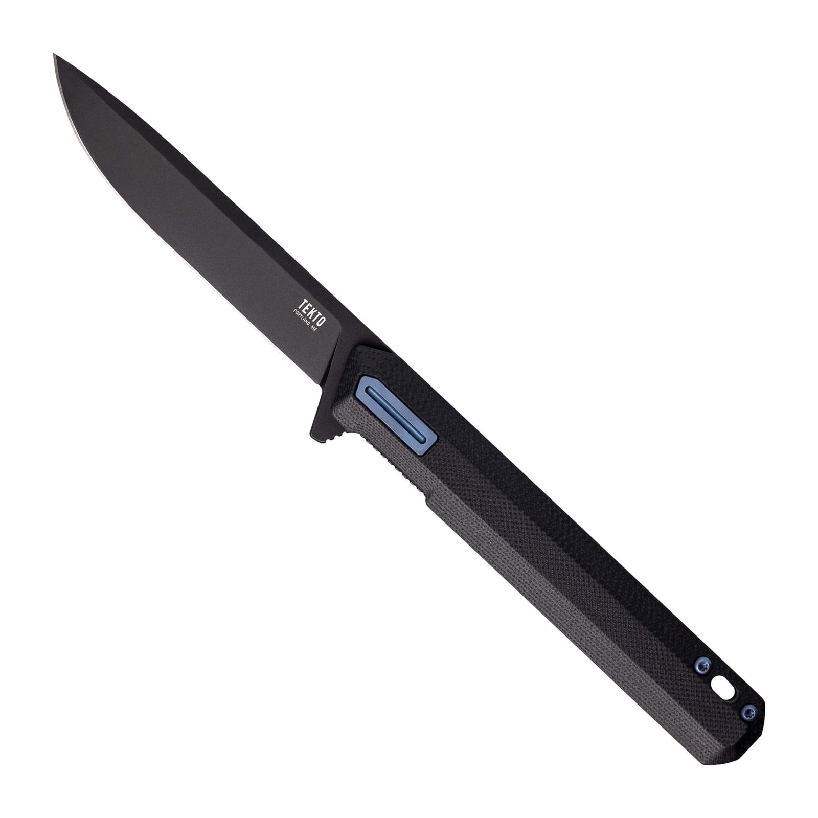 Black G10 // Blue Accents,,Folding-Knife-F2-Bravo-Black-G10-Blue-Accents-Tekto-Knives