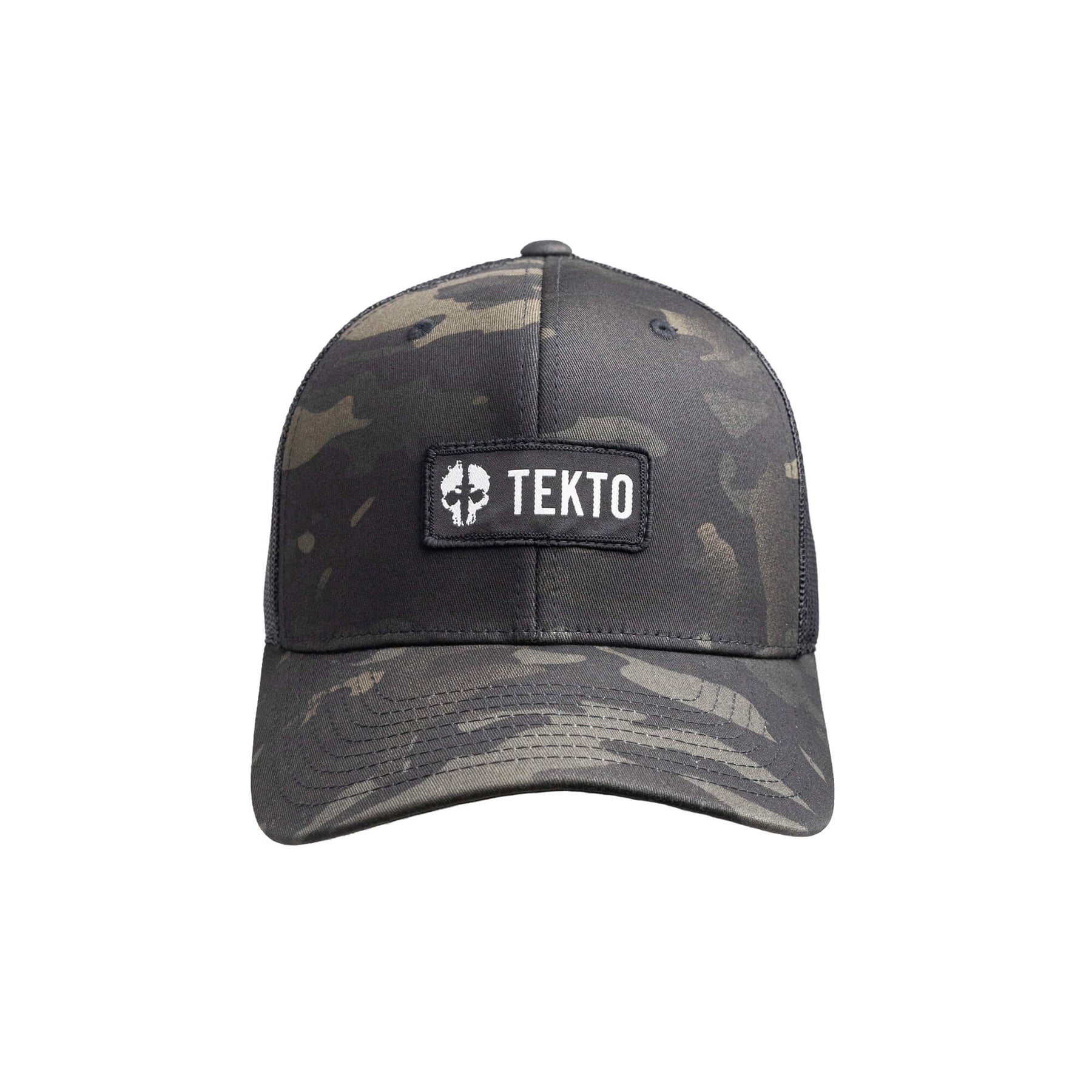 tekto mutlicam snapback with embroidered tekto patch front view