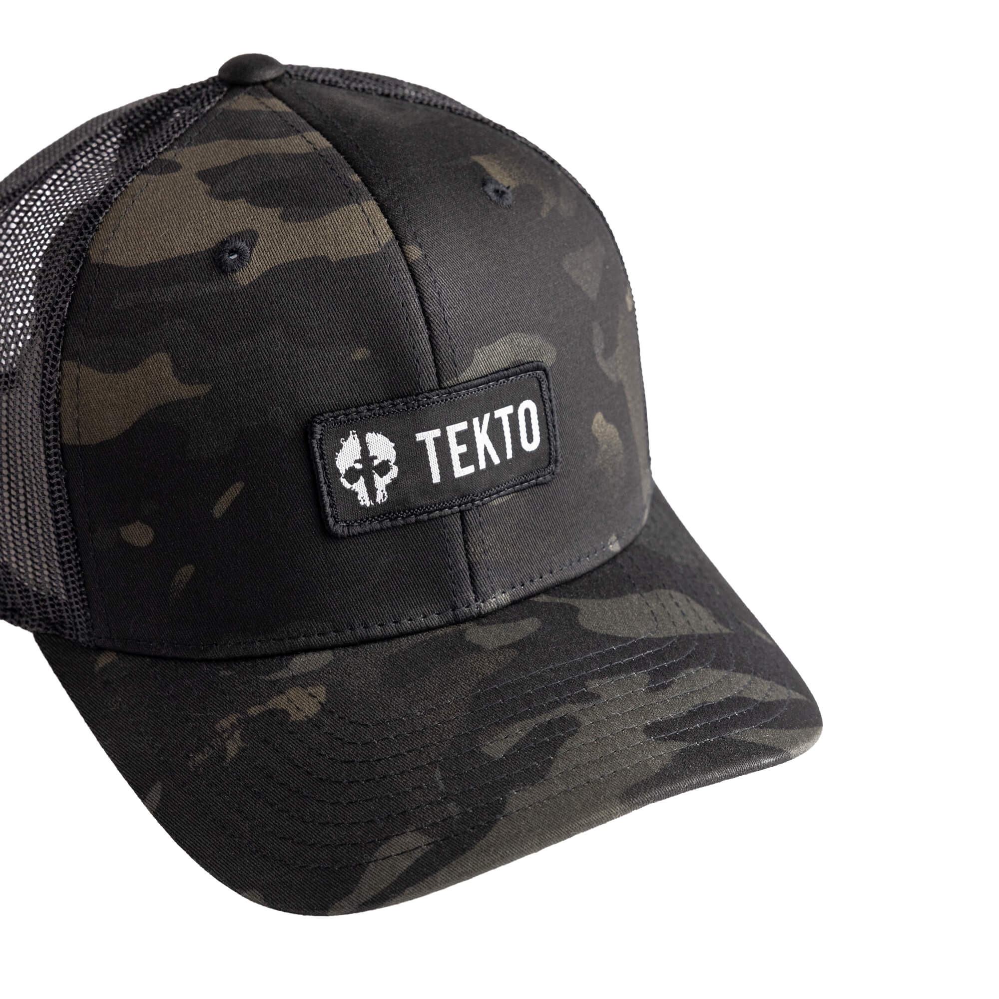 tekto mutlicam snapback with embroidered tekto patch front view
