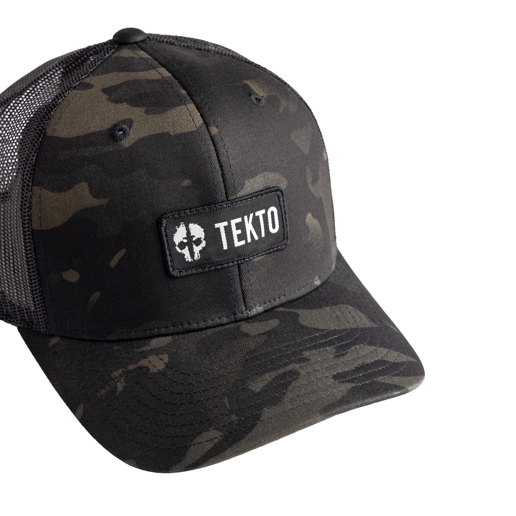 tekto mutlicam snapback with embroidered tekto patch front view