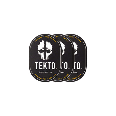 TEKTO-Knives-Set of Black Stickers front view